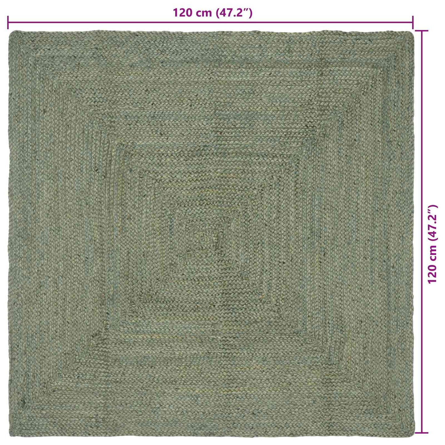 Vloerkleden Rechthoekig Olijfgroen 120 x 120 cm