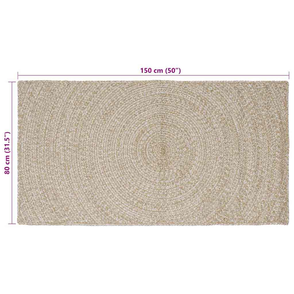 Vloerkleed Jute 80 x 150 cm