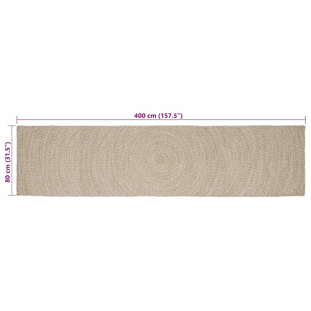 Vloerkleed Jute 80 x 400 cm