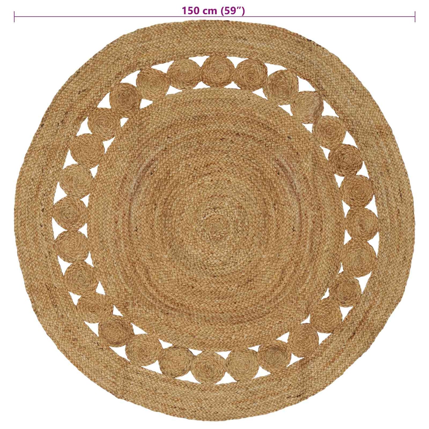 Tapijt Naturel Ø 150 cm Jute
