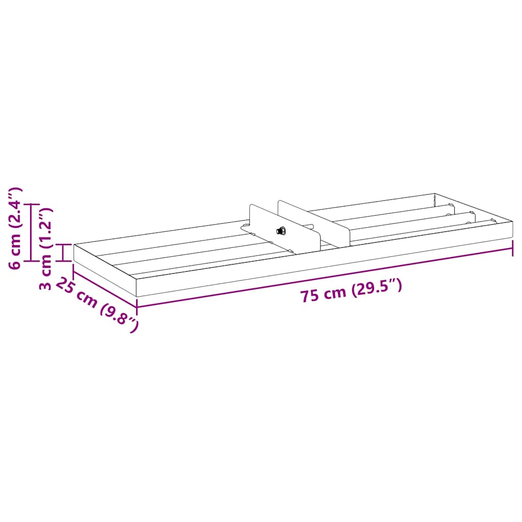 Tuin Leveller Vervangkop 75 x 25 x 6 cm