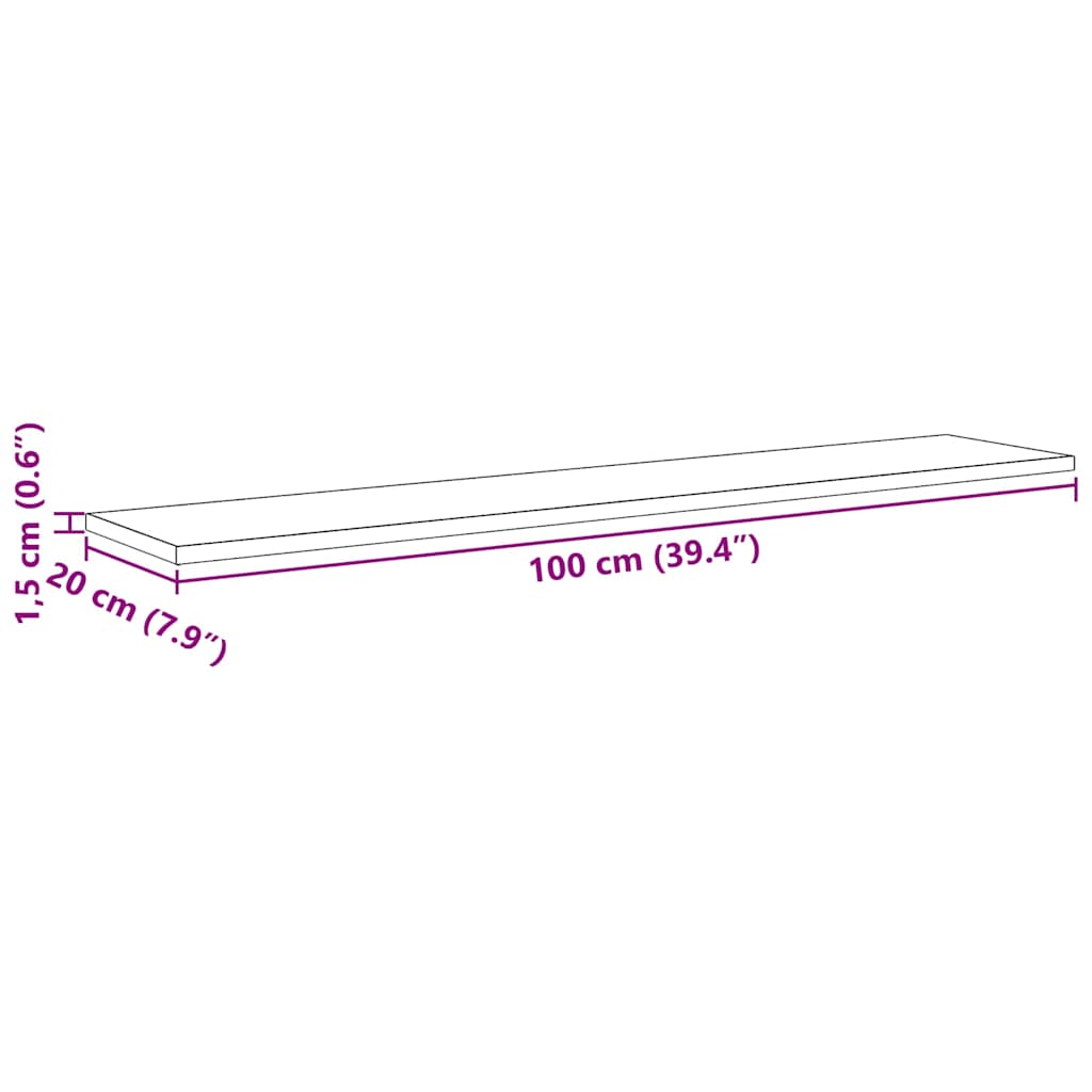 Boekenplank Bord 4 pcs Bruin 100 x 40 x 1.5cm Spaanplaat
