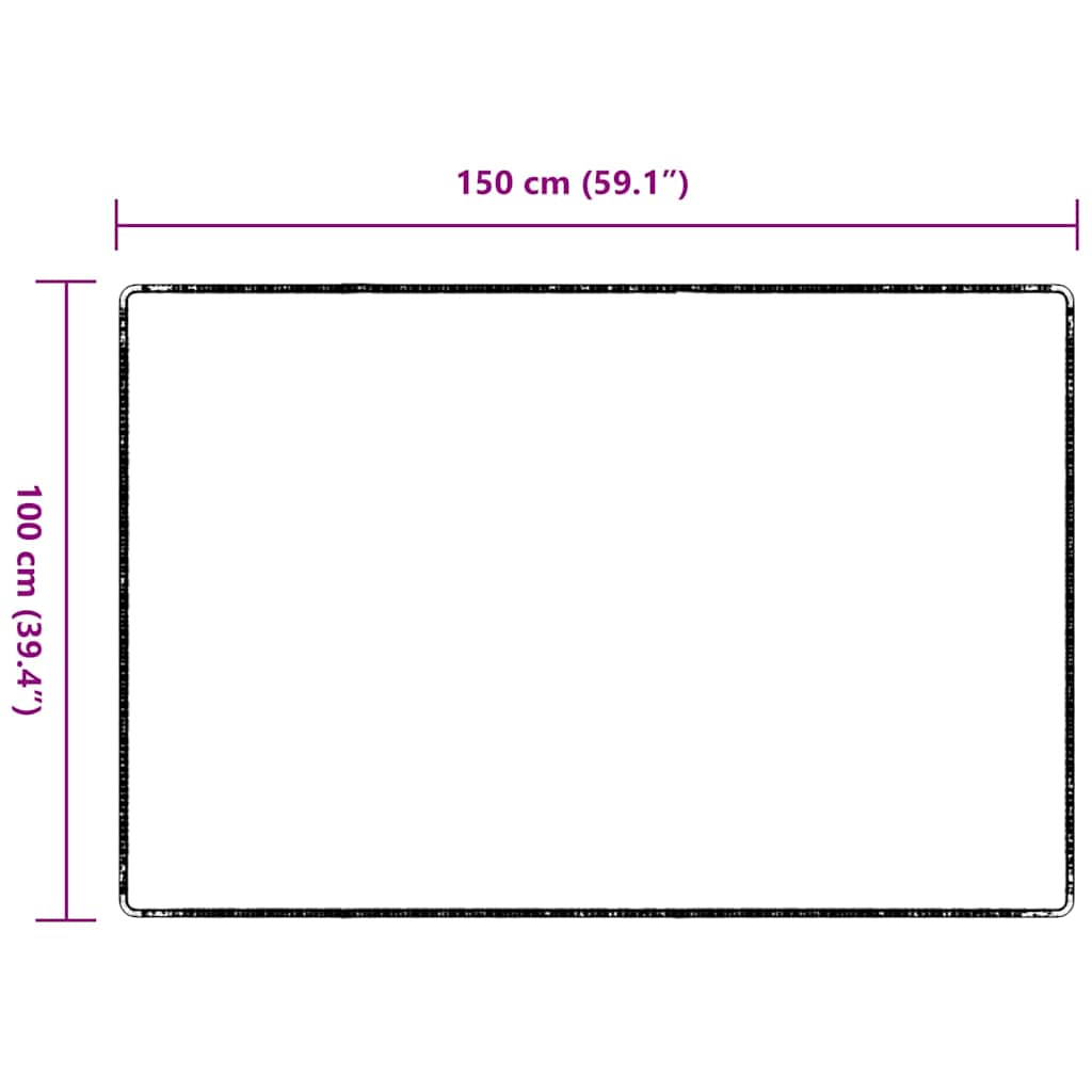 Tapijt Loper Donkergrijs 100 x 150 cm 100% Polypropyleen