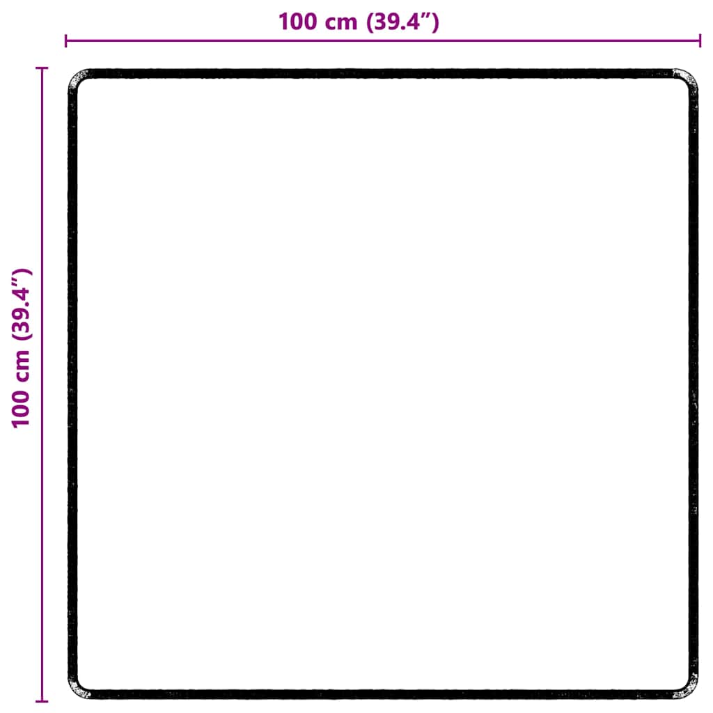 Tapijt Loper Grijs 100 x 100 cm 100% Polypropylene Tuft