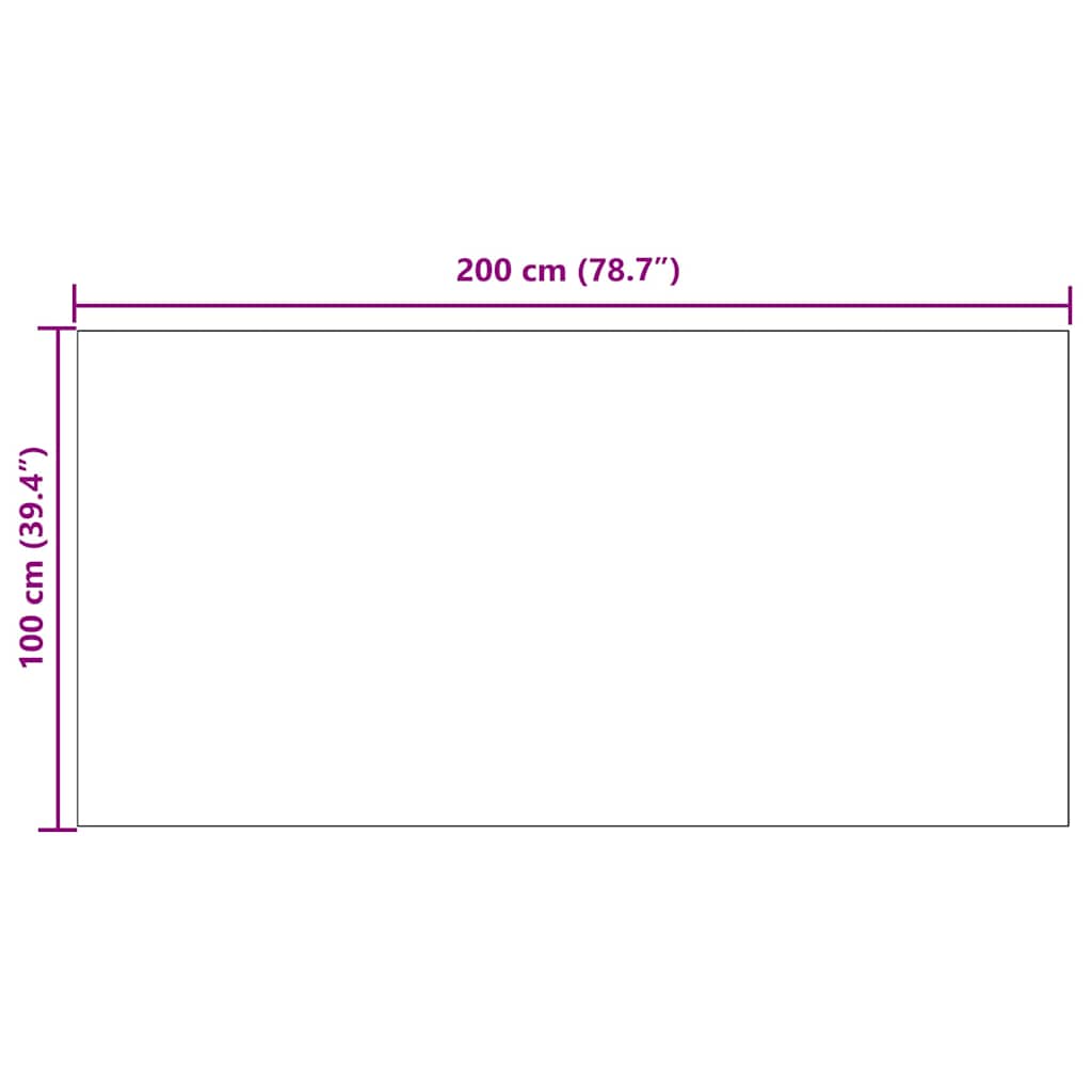 Tapijt Loper Lichtgrijs 100 x 200 cm Stof