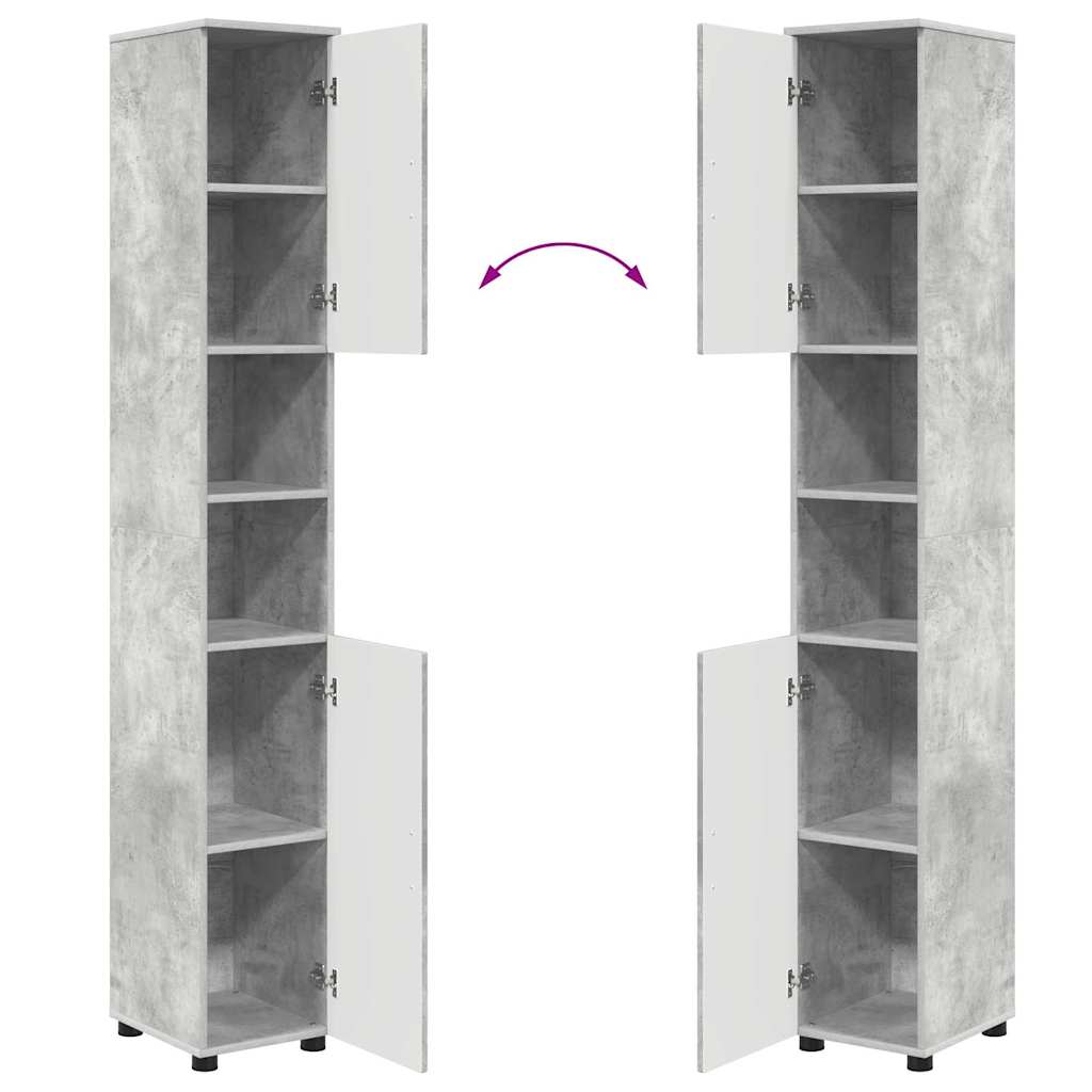 Badkamermeubelset 4 st Beton Grijs 61 x 35 x 64 cm