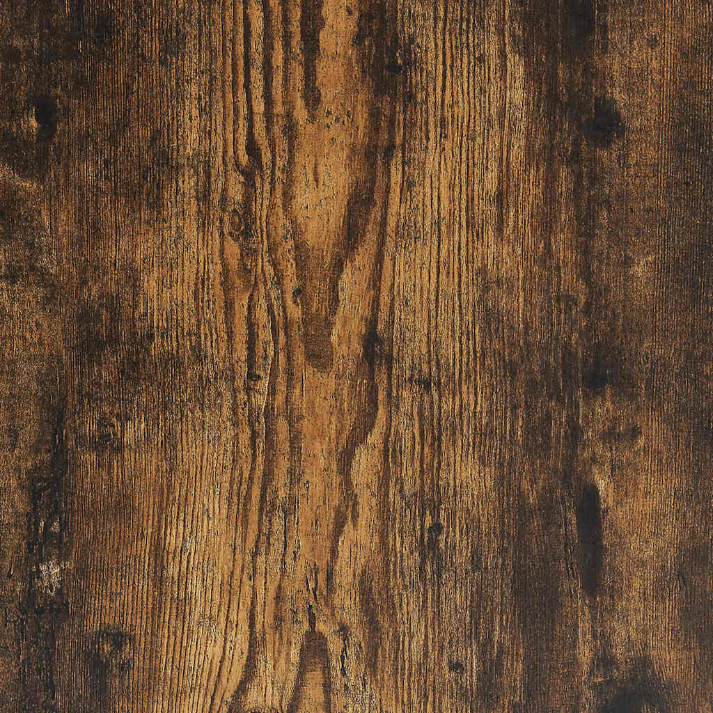 Badkamermeubelset 3 pcs Gerookt eiken Geperst Hout en Metaal