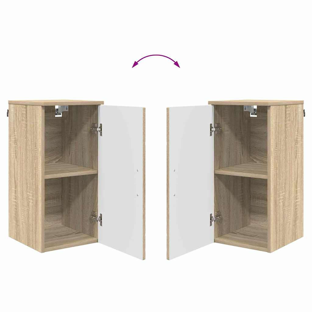 Badkamermeubelset 5 pcs Sonoma Eiken Geperst Hout en Metaal