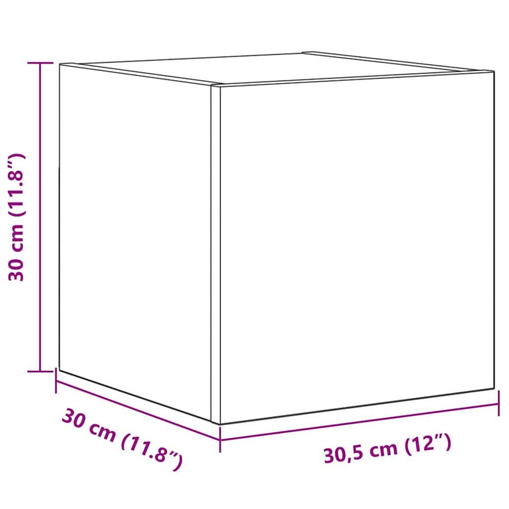 Tv-meubelset 4 pcs artisanaal eikenkleurig 60 x 30 x 30 cm