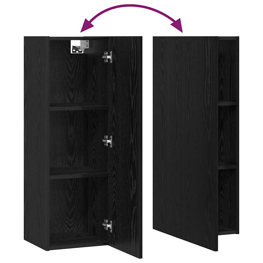 Tv-kastenset 3 pcs Zwart eiken Small 30.5 x 30 x 90 cm