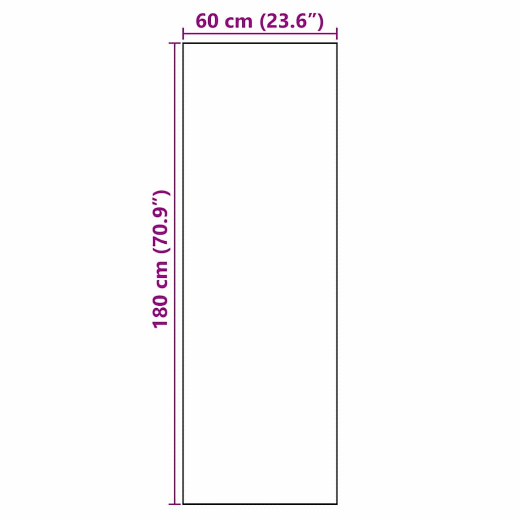Keuken Vloerkleed Zwart 180 x 60 cm Fluweel
