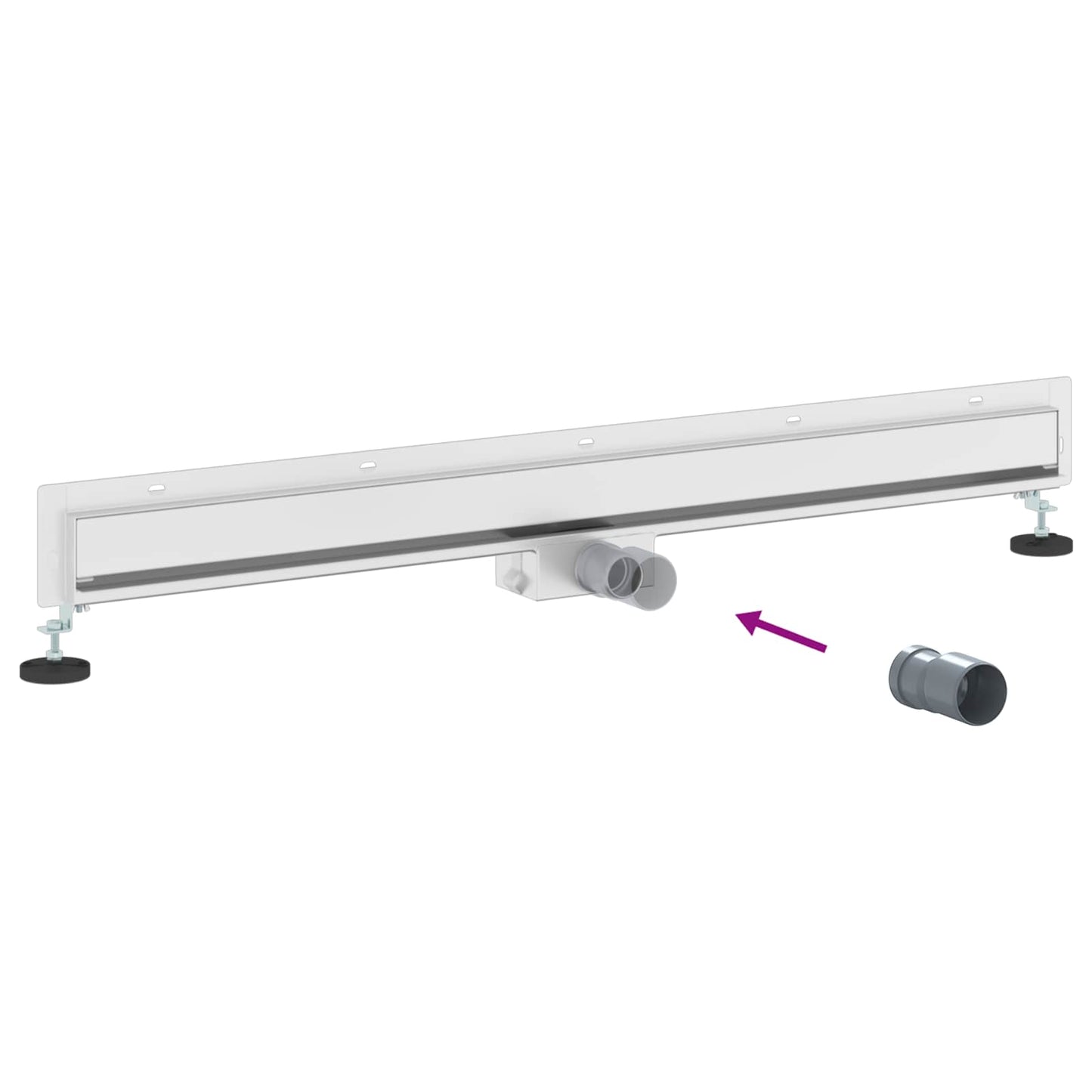 Wandgemonteerde Douche Afvoer Zilver 100 cm Roestvrij staal 304
