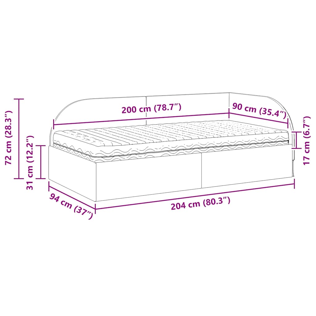 Hoekbedframe met Matras 2 pcs Groen Fluweel