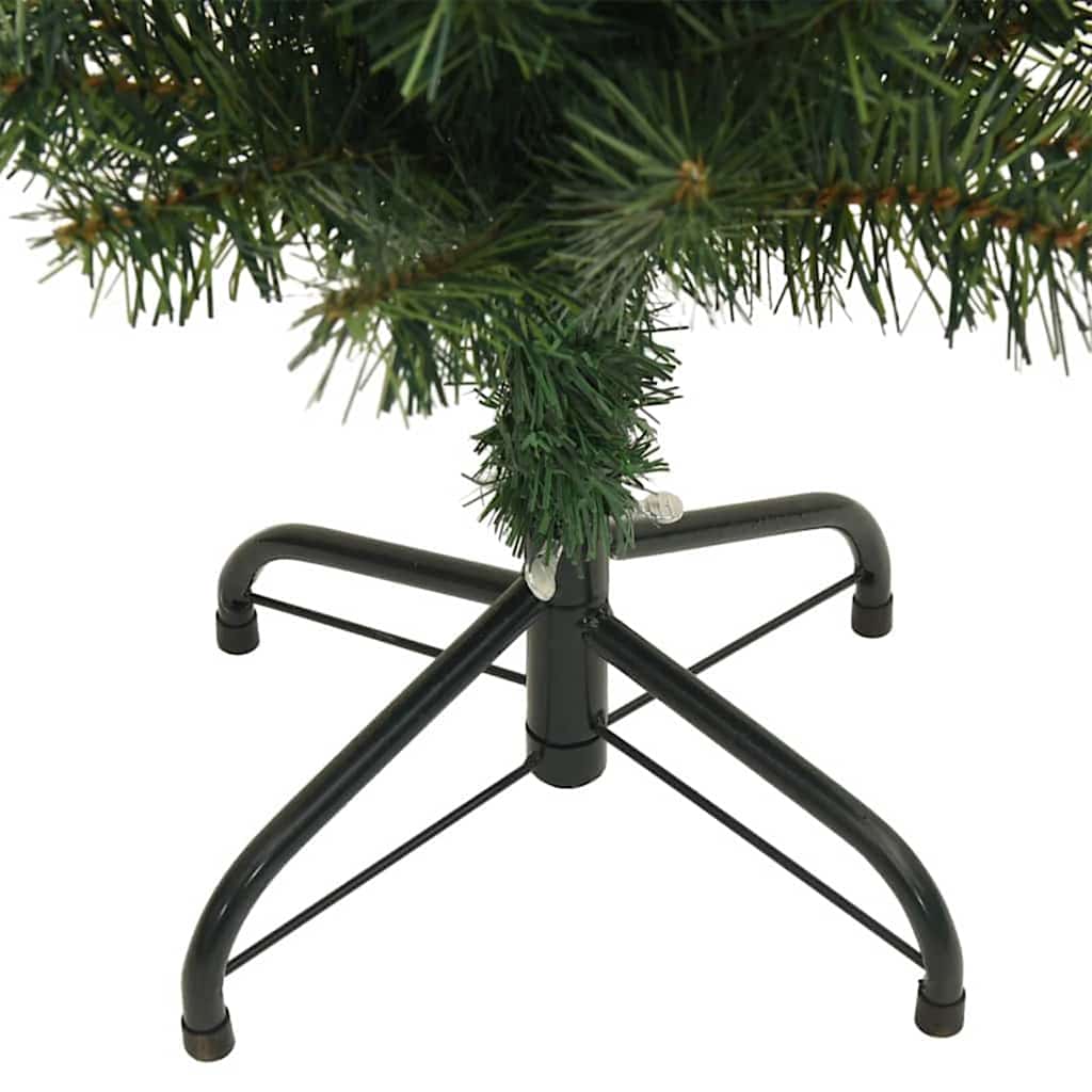 Kunstkerstboom Groen 210 cm PVC en Staal en Kunststof
