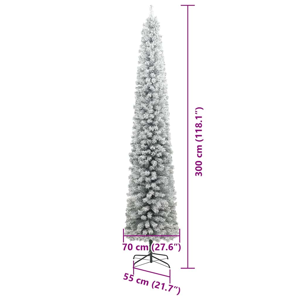 Kunstkerstboom Groen 300 cm PVC en Staal en Kunststof