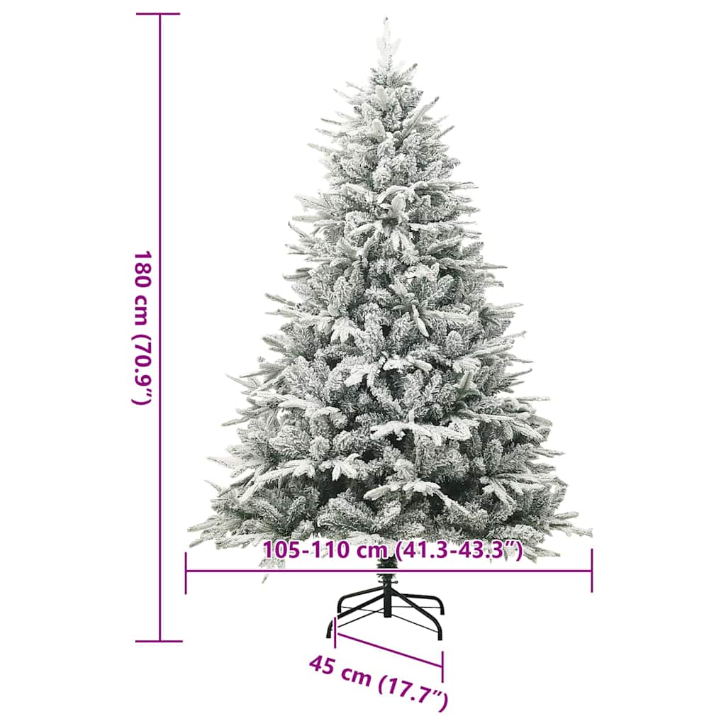 Kunstmatig Voorverlicht Kerstboom Groen 180 cm PVC en PE