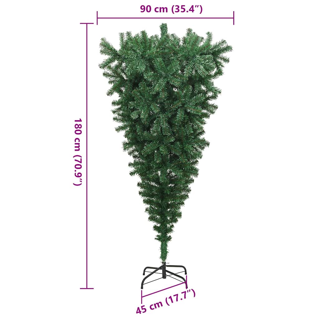 Understeboven Kunstmatige Voorverlichte Kerstboom Groen 180 cm