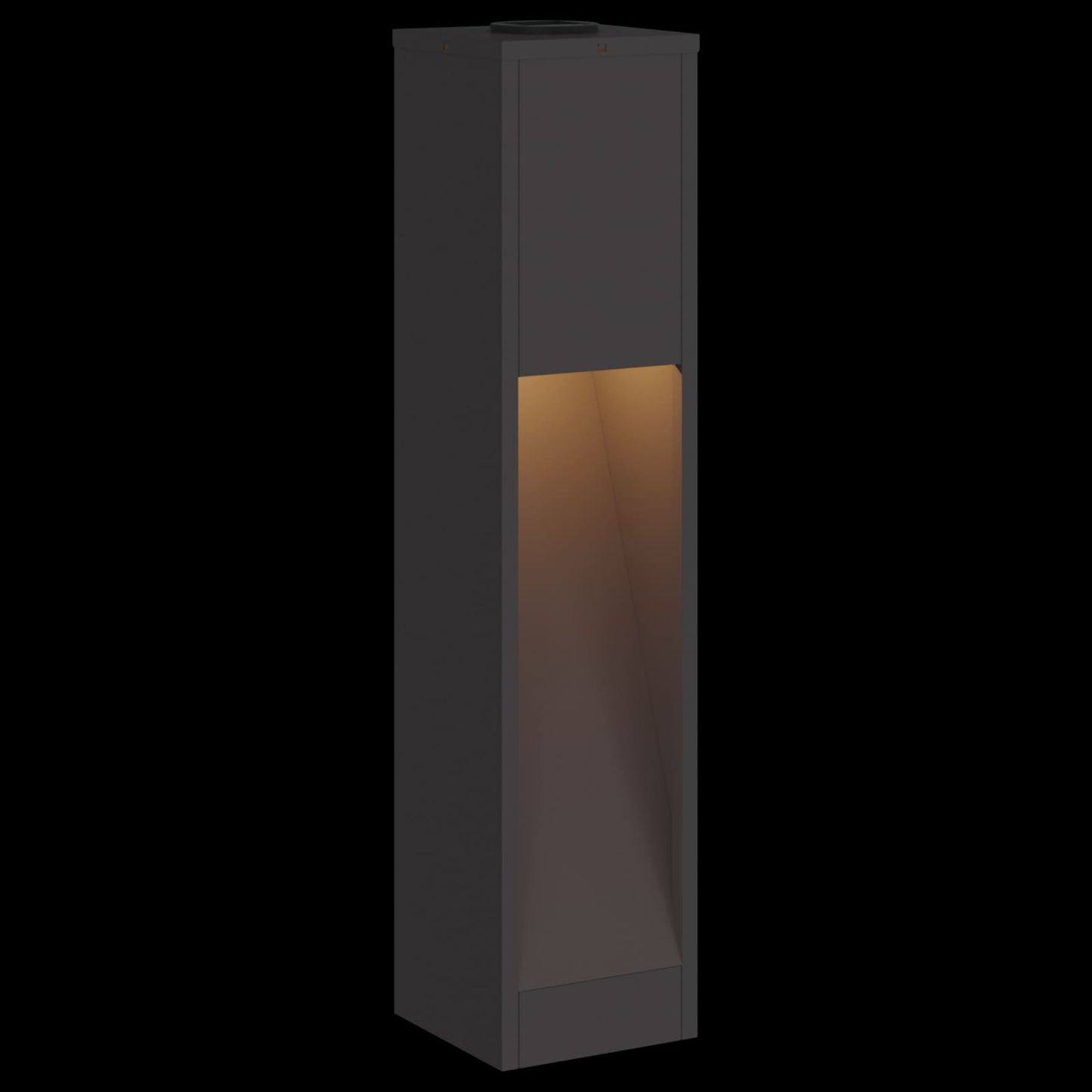 Zonne Led Padverlichting 2 Pcs Koudgewalst Staal 18 x 18 x 80 cm Zwart
