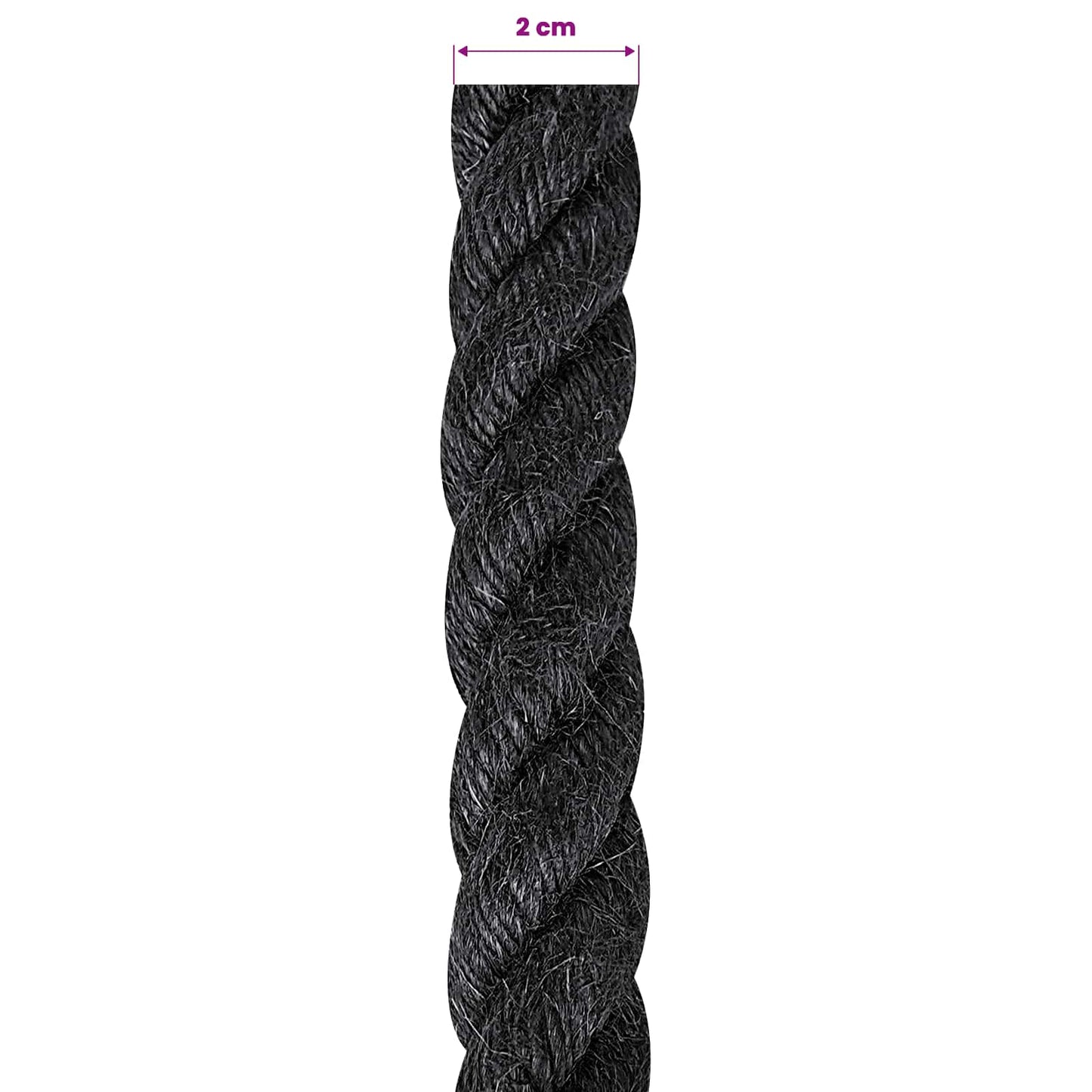 Jute Touw 20 Zwart 100% Tossa jute