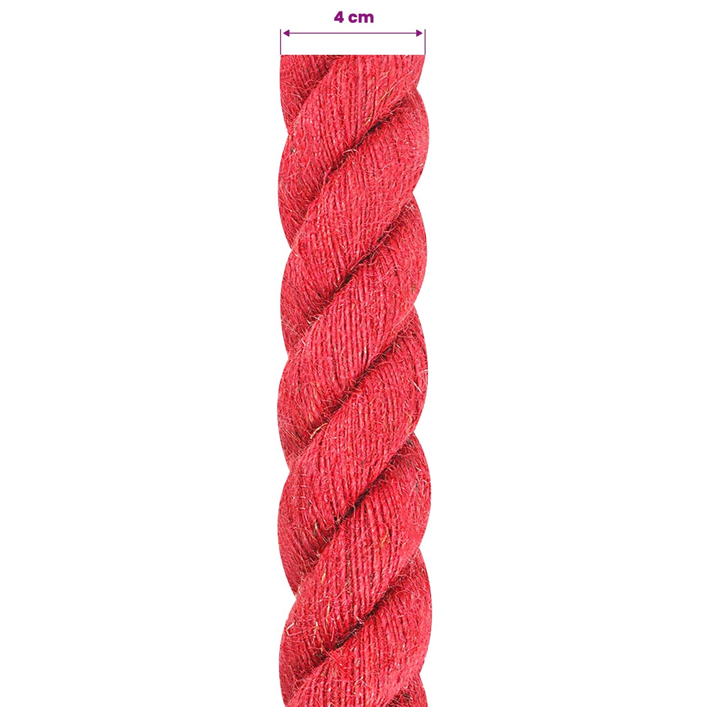 Jute Touw Rood 100% Tossa jute