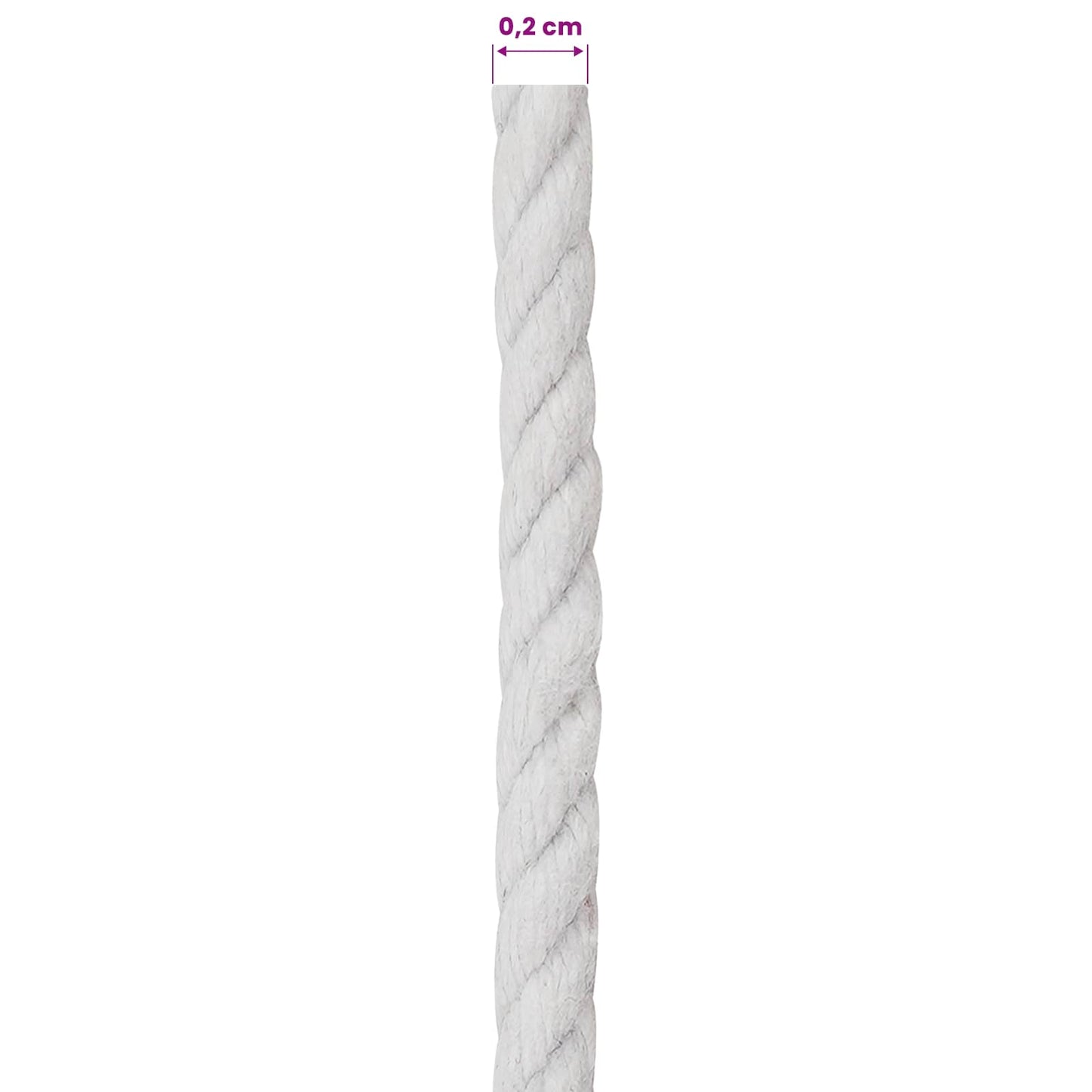 Touw 2 pcs Wit Katoen