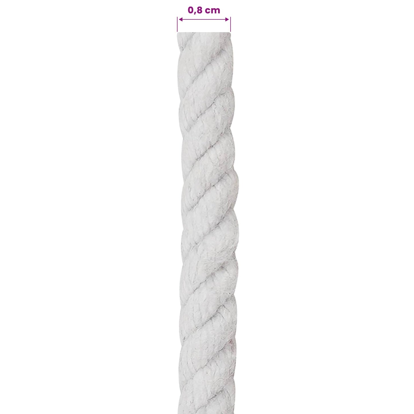 Touw Wit 0,8 x 0,8 x 5000 cm Katoen