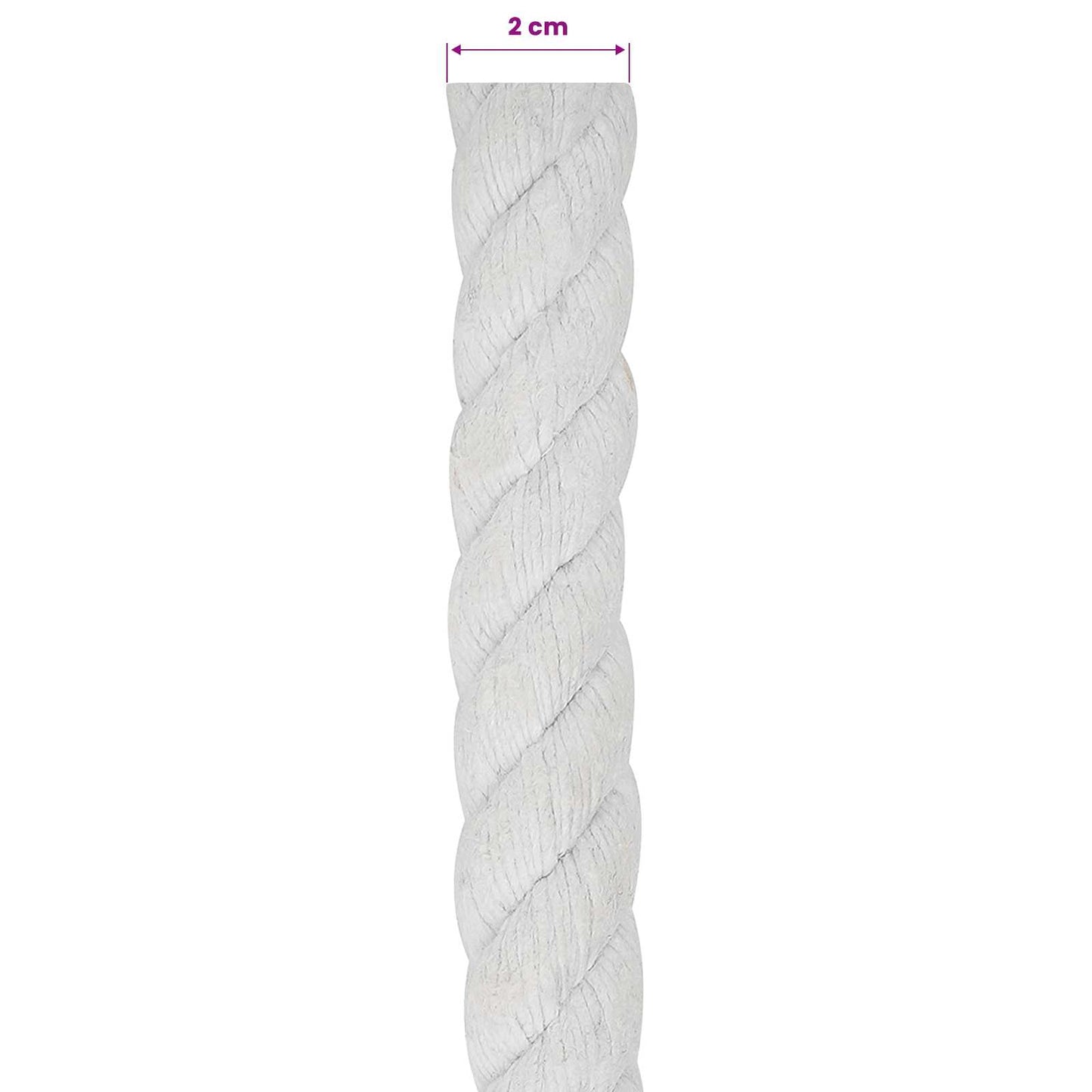 Touw Wit 2 x 2 x 5000 cm Katoen