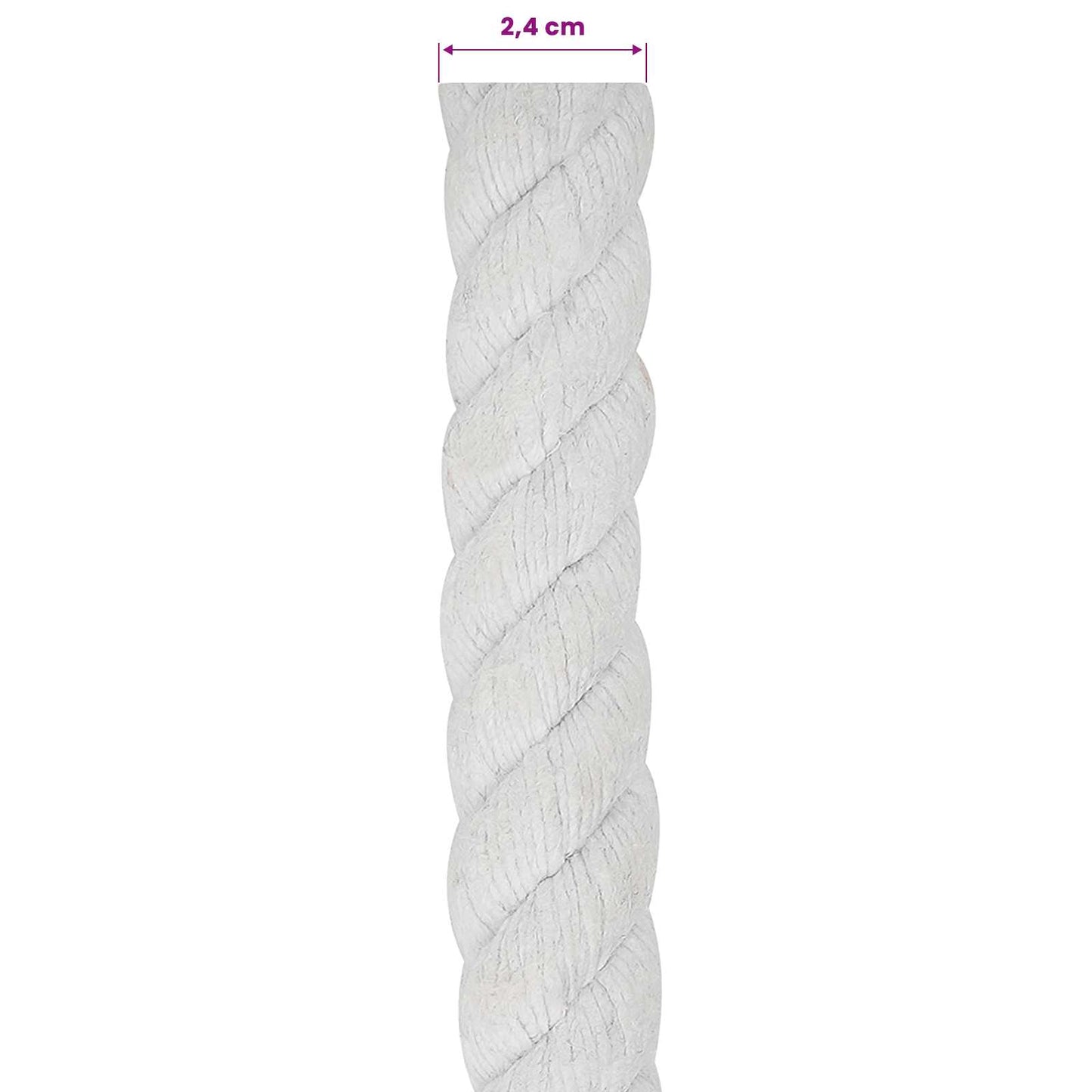 Touw Wit 2,4 x 2,4 x 2500 cm Katoen