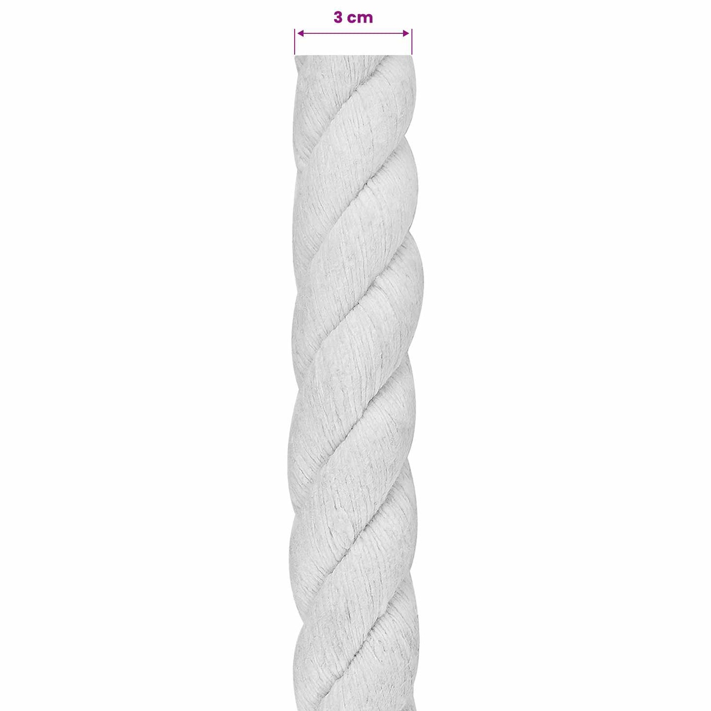 Touw Wit 3 x 3 x 1000 cm Katoen