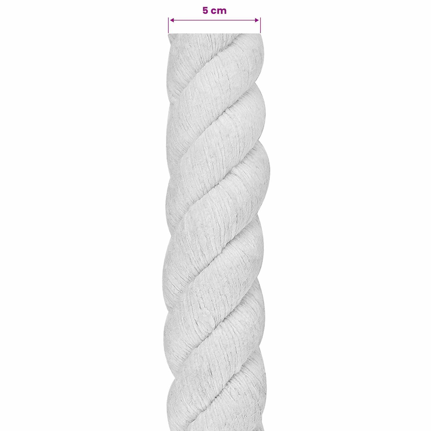 Touw Wit 5 x 5 x 1000 cm Katoen