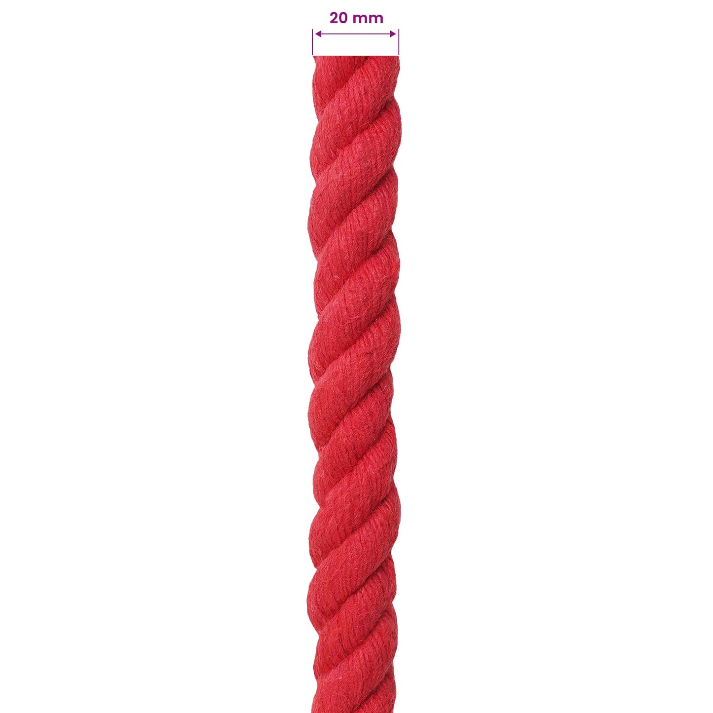 Touw Rood 2 x 2 x 10000 cm Katoen