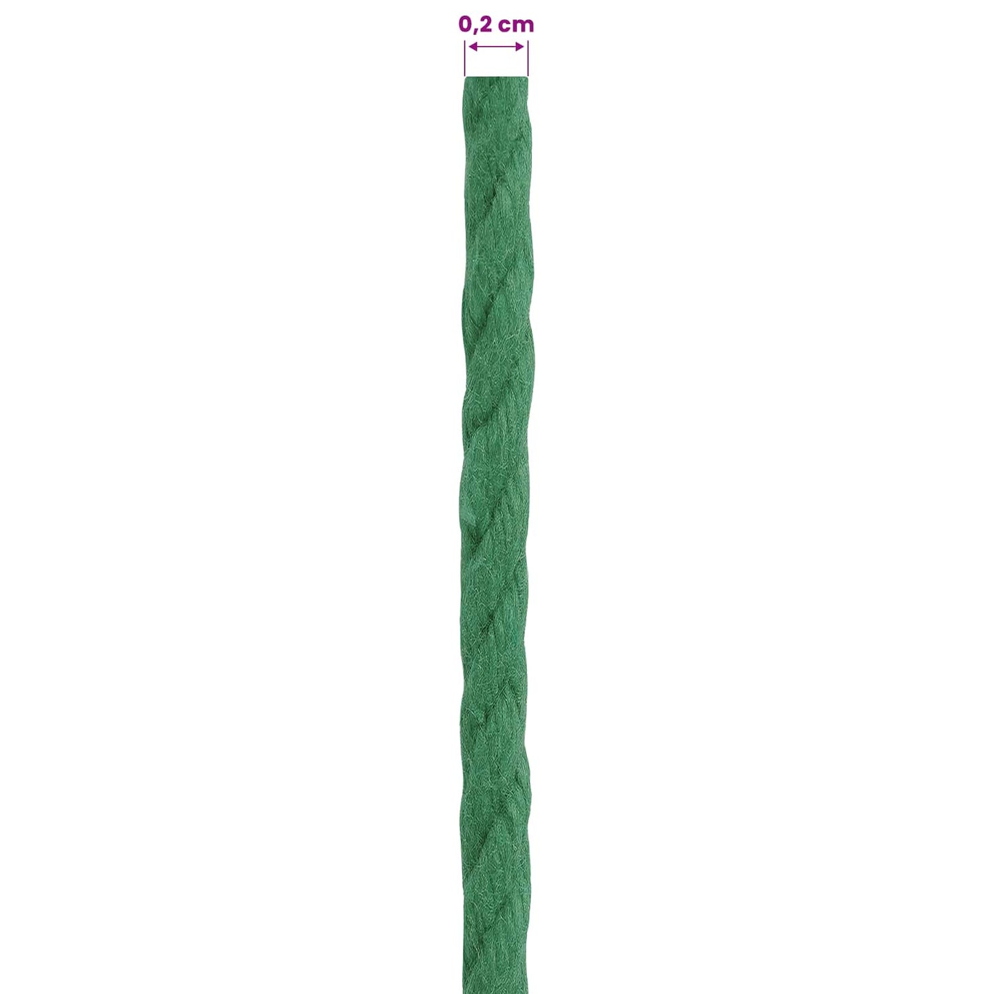 Katoen Touw 2 st 2 mm 100 m Groen 100% Katoen