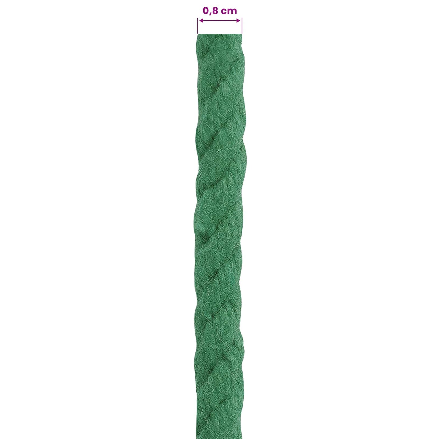Touw Groen 0,8 x 0,8 x 2500 cm Katoen