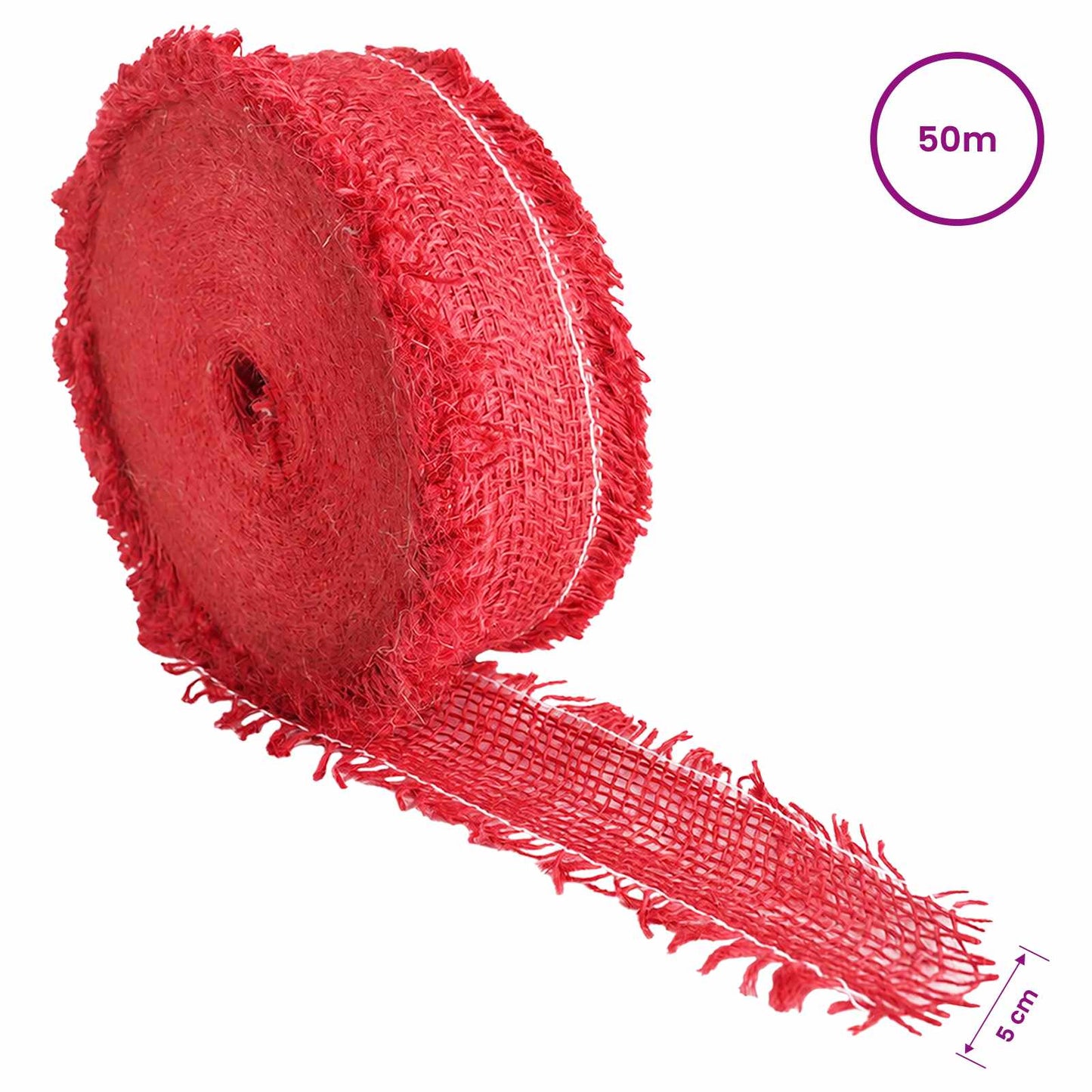Jute Rol Rood 5 x 5000 cm