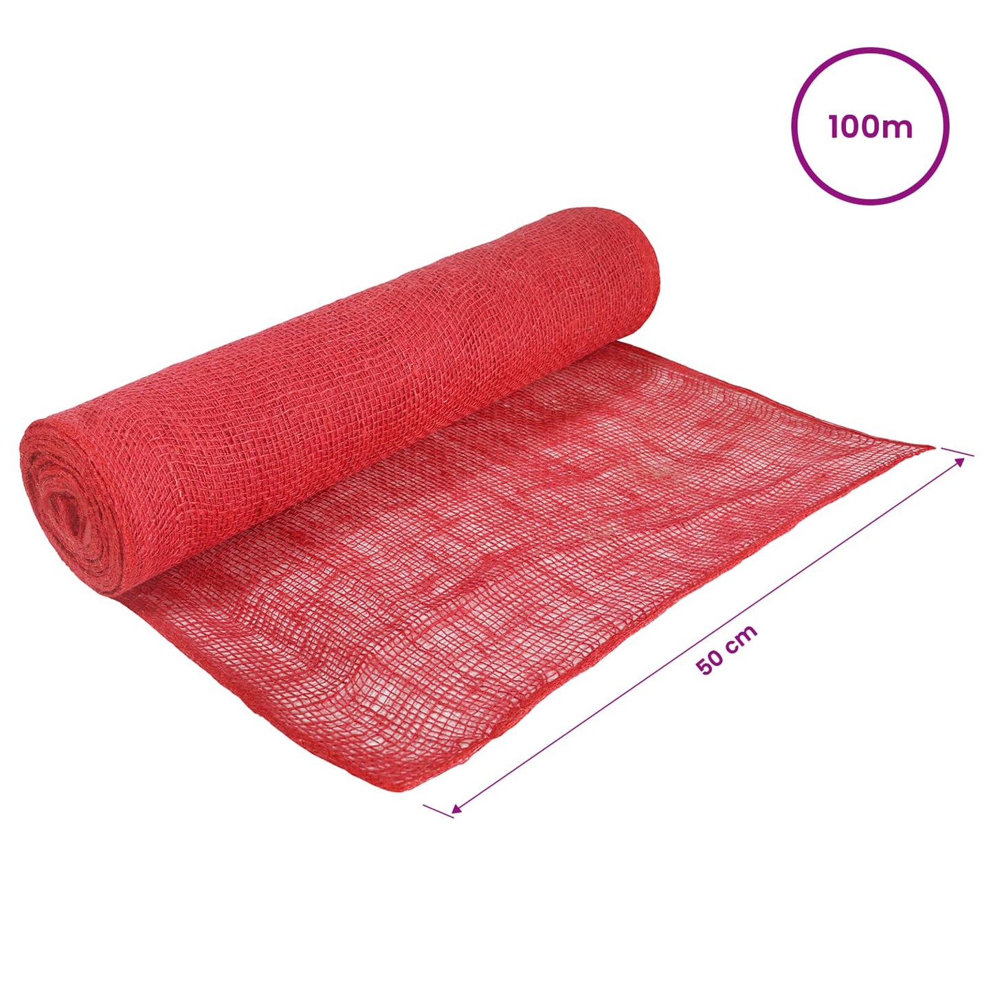 Jute Rol Rood 50 x 10000 cm
