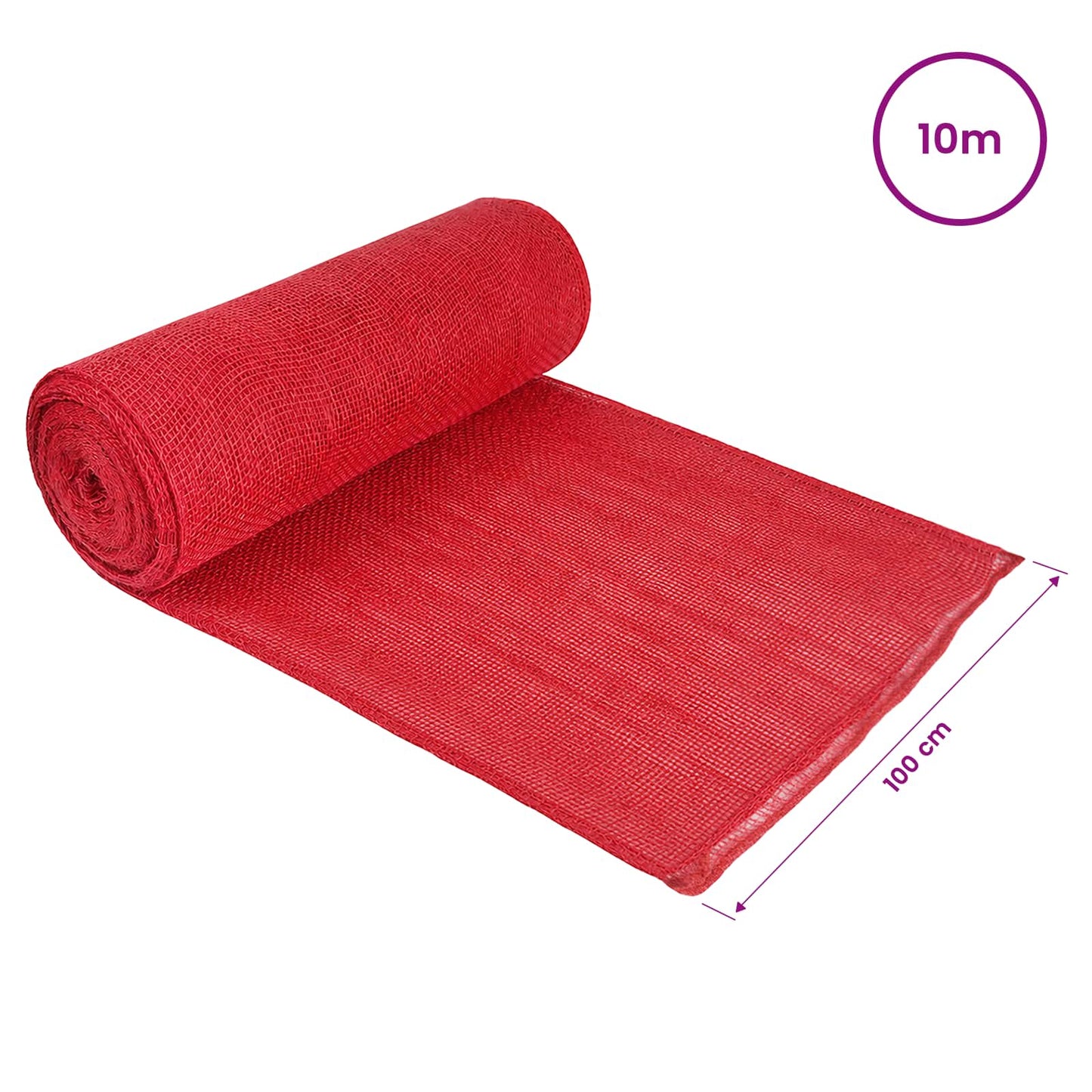 Jute Rol Rood 100 x 1000 cm
