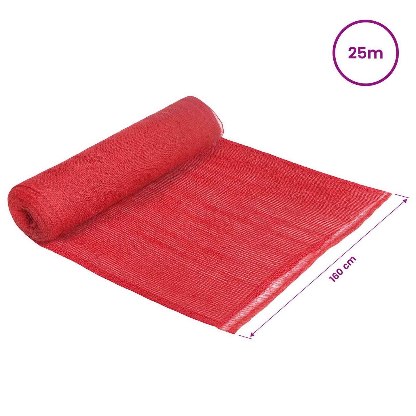 Jute Rol Rood 160 x 2500 cm