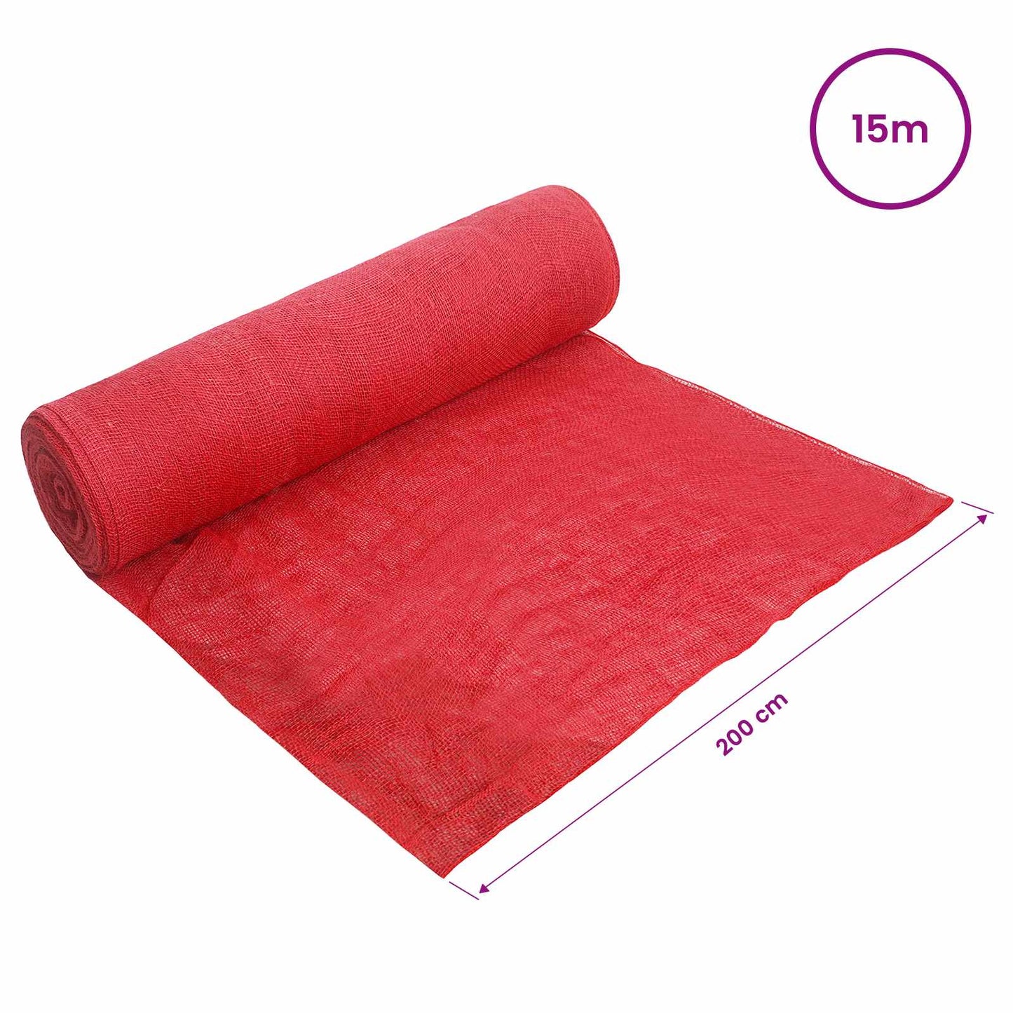 Jute Rol Rood 200 x 1500 cm