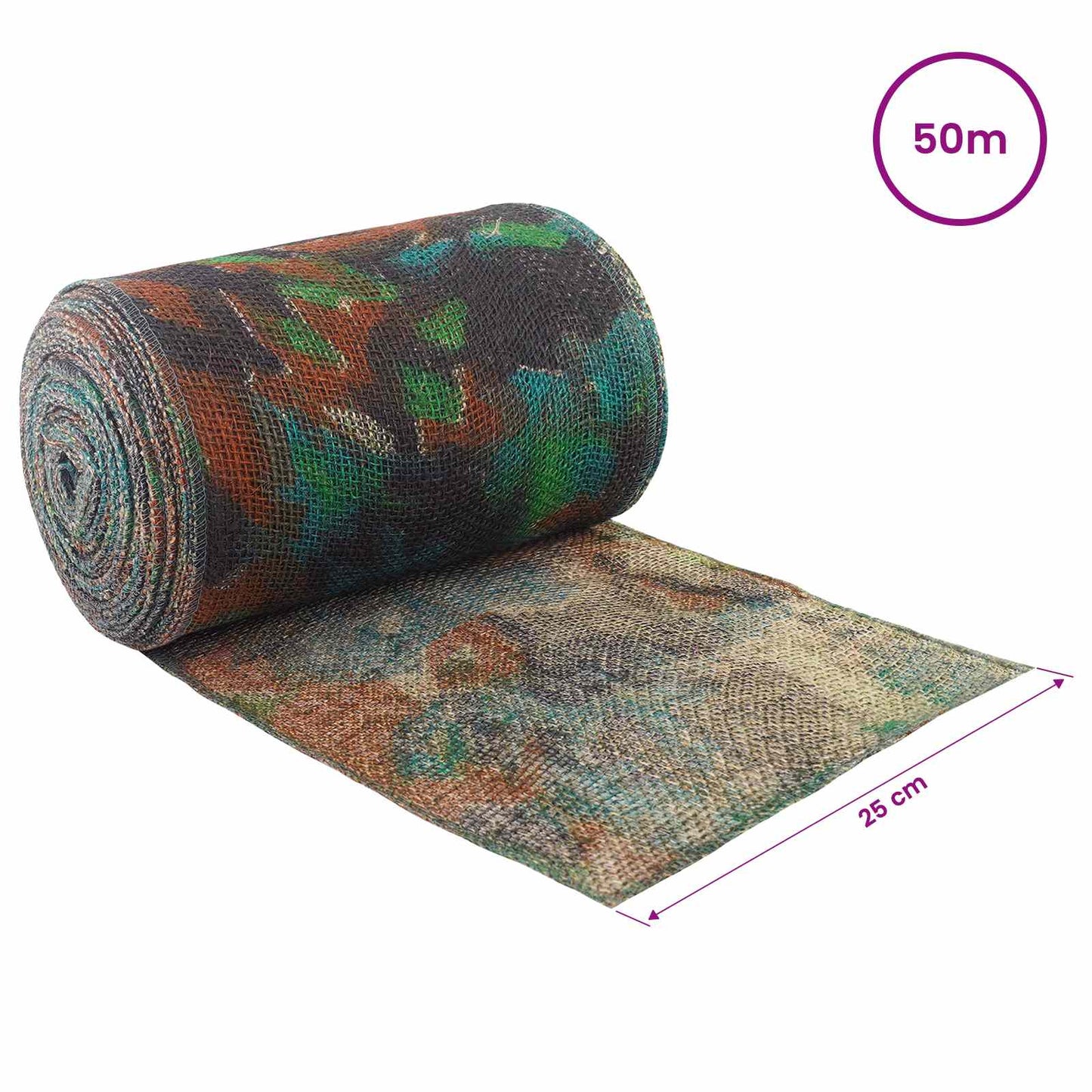 Jute Rol Camouflage 25 x 5000 cm
