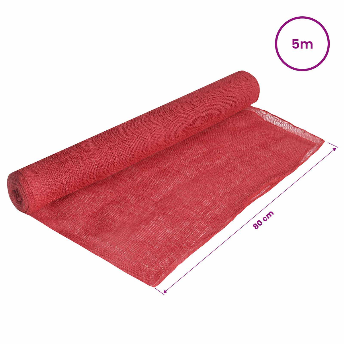 Jute Rol 160 x 500 cm Rood