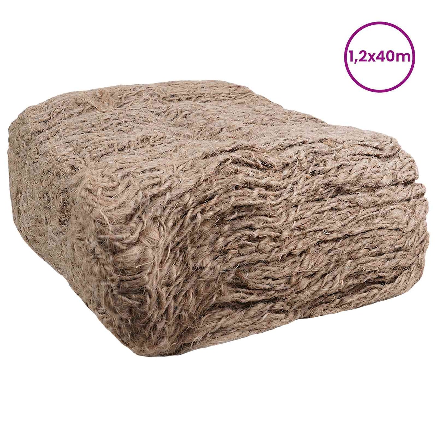 Jute Dijkmat Naturel 1,2 x 40 m 100% Tossa Jute