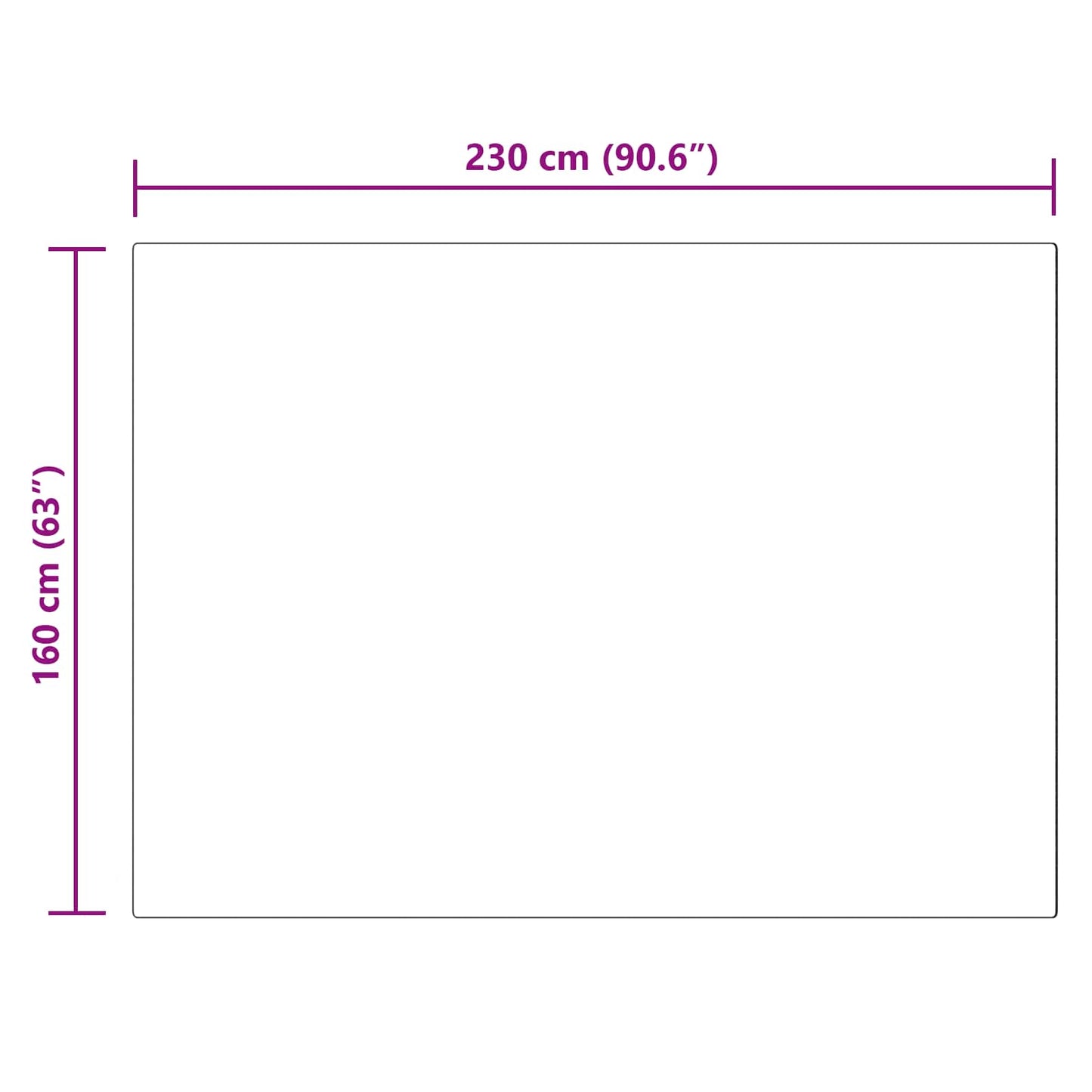 Nep Konijnenbont Tapijt Olite Zwart 160 x 230 cm Polyester