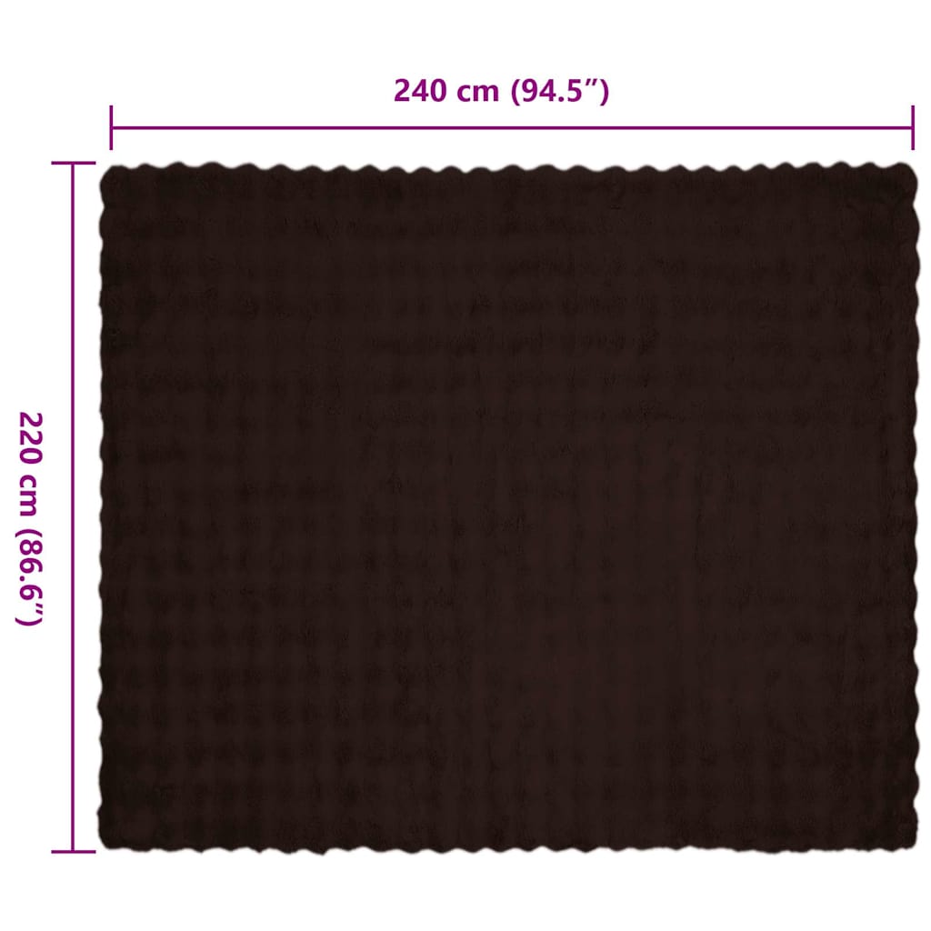 Neppels Konijnenbont Deken 4 pcs Kameel 220 x 240 cm Polyester