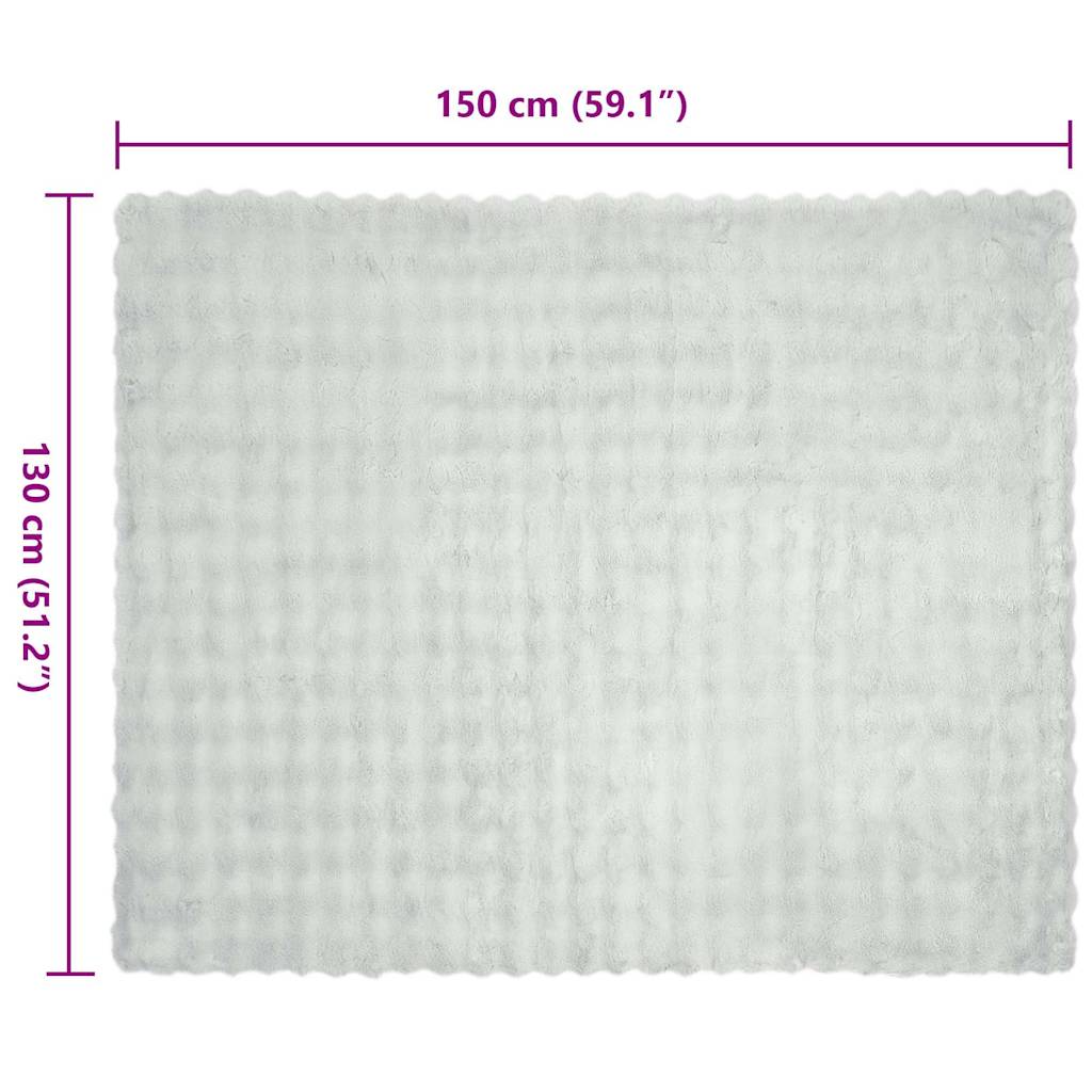 Neppels Konijnenbont Deken 4 pcs Grijs 130 x 150 cm Polyester