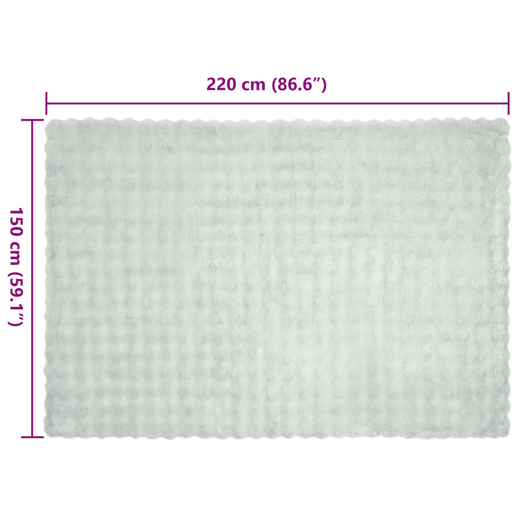 Neppels Konijnenbont Deken 4 pcs Grijs 150 x 220 cm Polyester