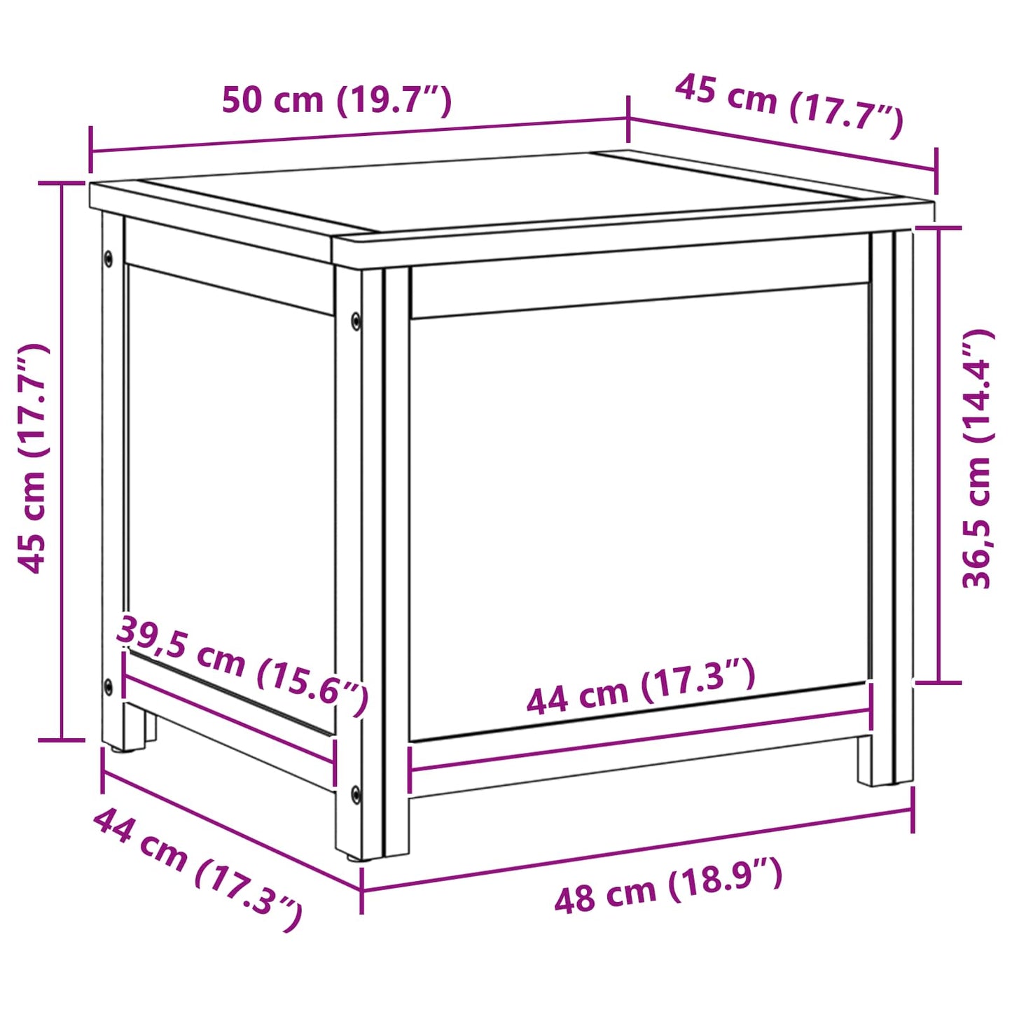 Opbergbox Effen