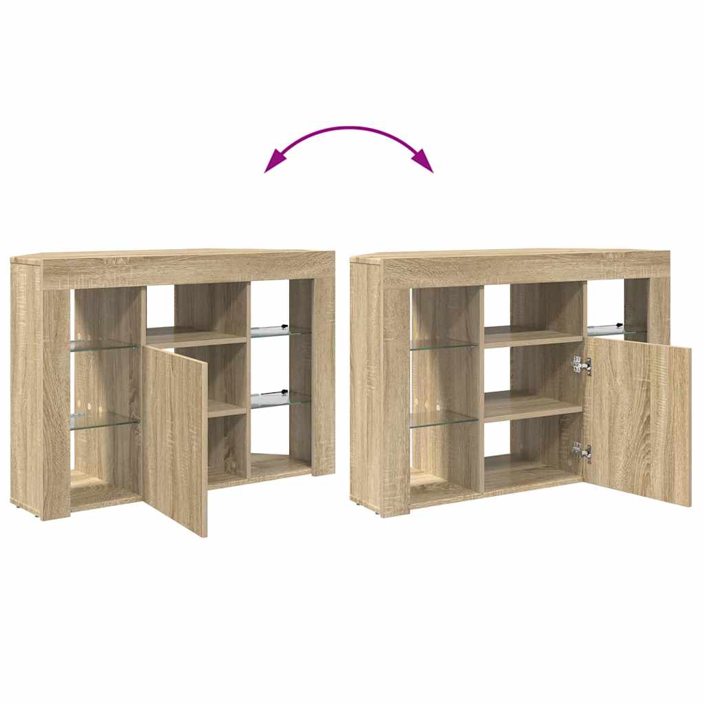 Hoek LED TV Kast Sonoma Eiken 102 x 40 x 68 cm Bewerkt hout