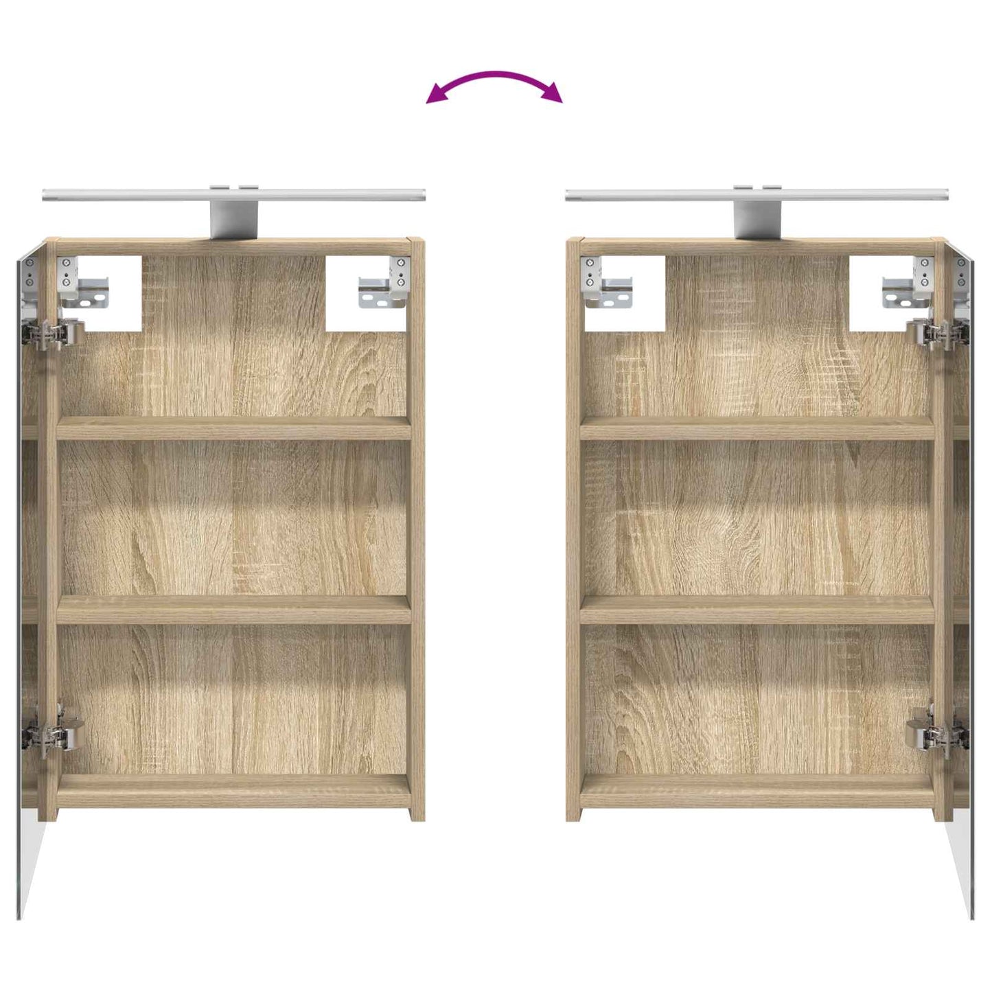 Badkamerkastenset 3 pcs 100 x 10,5 x 60,5 cm Bewerkt hout