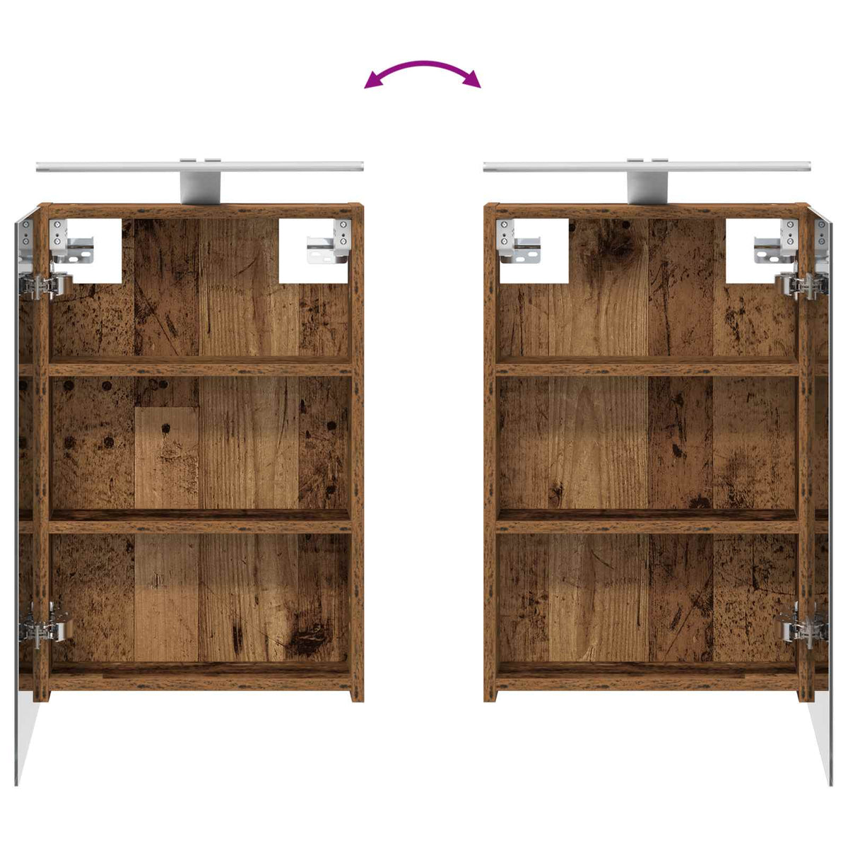 Badkamerkastenset 3 st 120 x 10,5 x 60,5 cm Bewerkt hout
