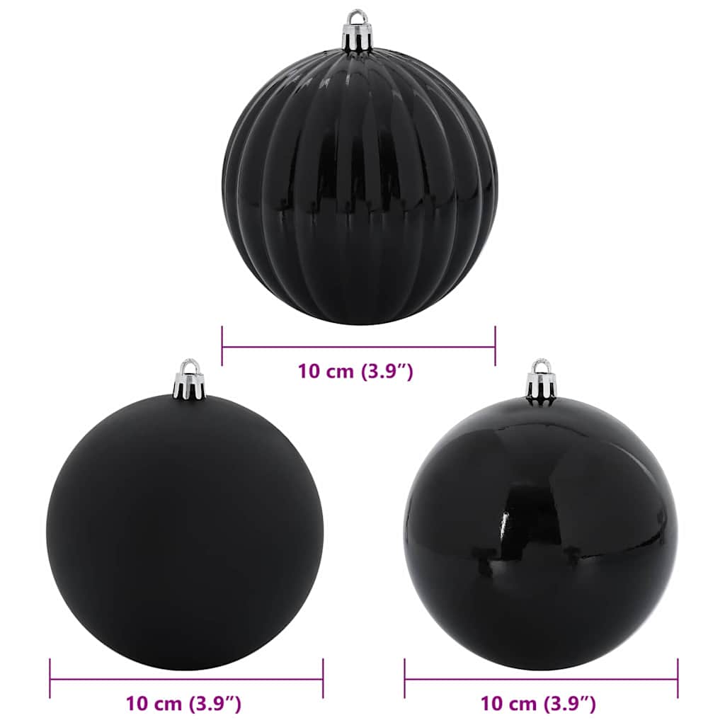 Kerstbal Set 15 pcs Zwart